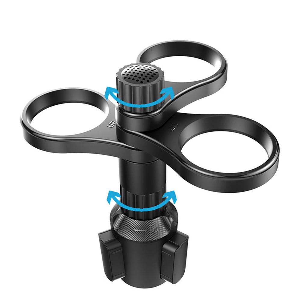 3 In 1 Car Cup Mount Holder 360 Degree Rotating Expander Adapter Insert Cup Holder Adjustable Beverage Support Holder