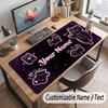 Cat Theme Customized Mouse Pad Personalized Print Name Text Desk Mat For Home Office Table Decor