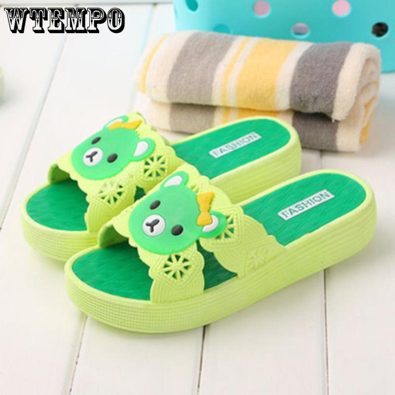 Unisex Slippers Women's Cute Slippers Summer New Cartoon Upper Home Bathroom Outdoor Slippers Non-slip Soft Bottom Thick Bottom Shoes