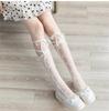 Sexy JK Stockings Women Hollow Out Mesh Black High Tube Socks Summer Thin Knee High Socks Cosplay Lolita Girls White Stocking