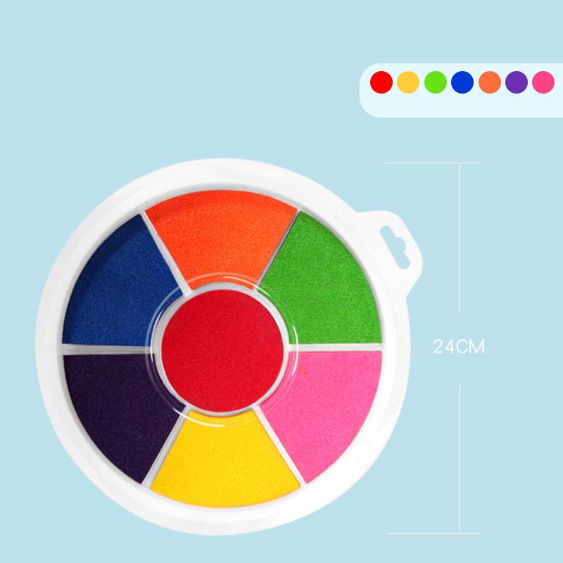 Finger Ink Pads Washable Craft Stamp Pad Kids Diy Early Learning Art And Craft Paint Set Painting Drawing Tools Kit For Children