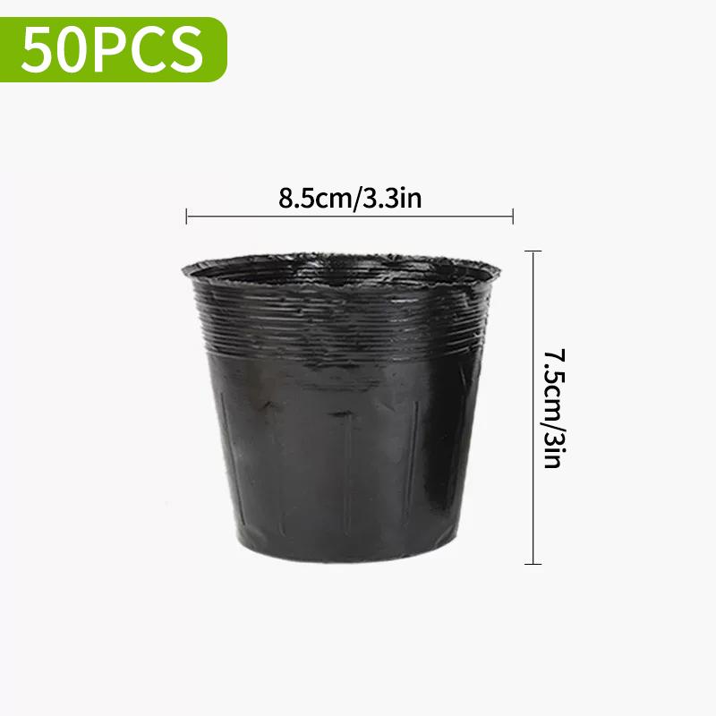 50/100pcs Black Seedling Nursery Pots Planting Pot Black Grow Bag Transplant Breathable Cup Vegetable Container Nursery Cup