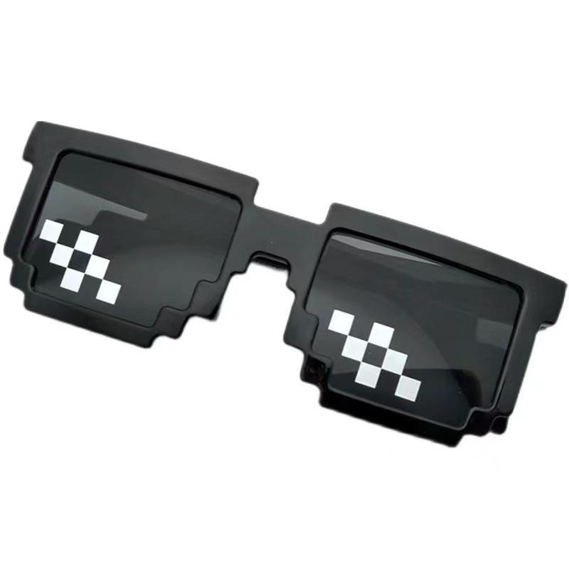 Ochelari de soare cu mozaic pentru petrecere, ochelari de soare cu mozaic cu imprimare color, ochelari de soare cu mozaic artificial