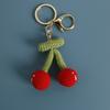 Creative Fruit Series Crochet Keychain Cute Lemon Doll Knitting Keyrings For Bag Pendant Red Cherry Keychain Custom Accessories