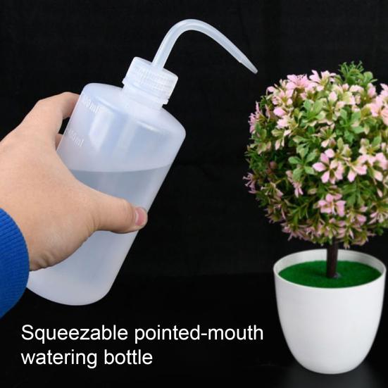 Yousheng Squeeze Gießflasche Kunststoff Waschflasche mit Skala 250ml 500ml 1000ml Squeeze Flasche mit schmaler Öffnung Kleines Gießwerkzeug