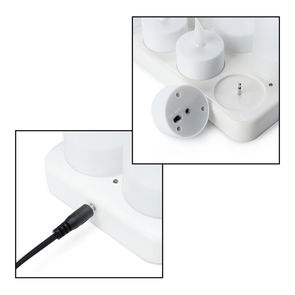 12-teilige LED-Kerzenlampe, wiederaufladbar, kreative flackernde Simulationsflamme, Kerze, Nachtlicht, Teelicht für Party, Heimdekoration