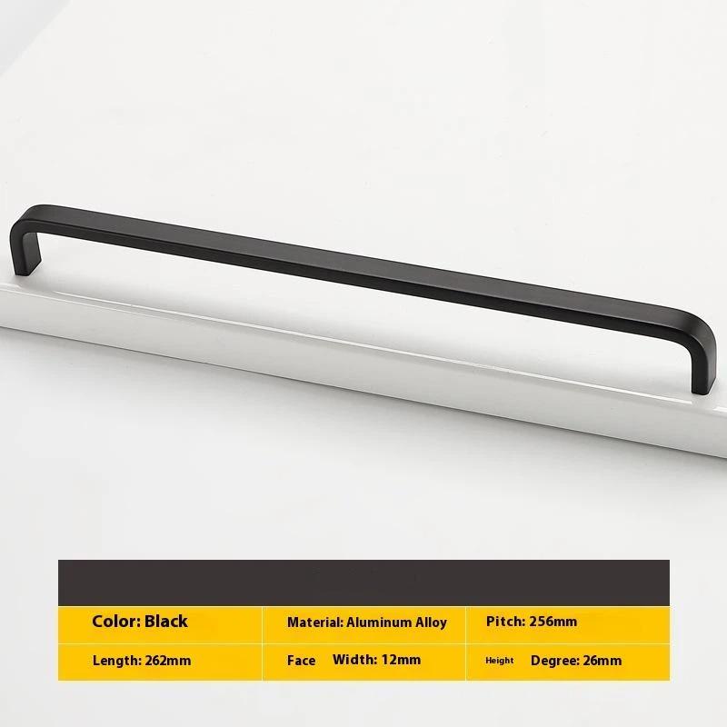 Modern Minimalist Pulls Cupboard Dressers Black Gold Silver Cabinet Door Handles Closet Drawer Knobs Kitchen Furniture Hardw