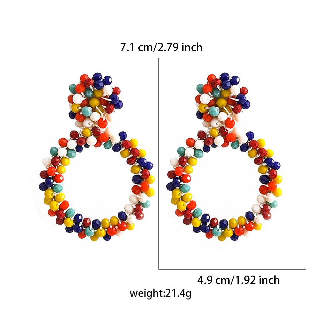 1 Pair Beads Earrings Anniversary Birthday Festival Wedding Engagement Date Fashion Ears Jewelry for Woman Ladies