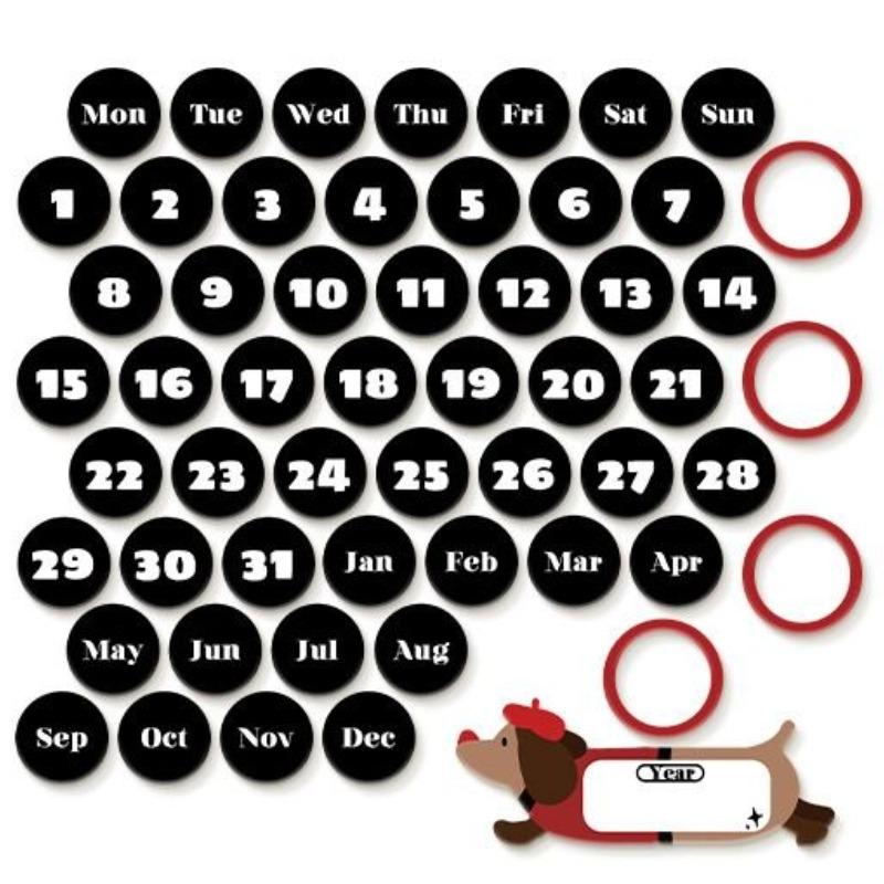 

Calendar Fridge Magnets Refrigerators Magnetic Sticker Household Freezer Aesthetic Decoration Kitchen Animal Acrylic Accessories