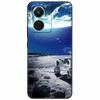 For Vivo T1 4G Case V2153 Covers TPU Black Silicone Starry Moon Cover for Vivo T1 44W Case Shockproof Soft X100 Pro Shells