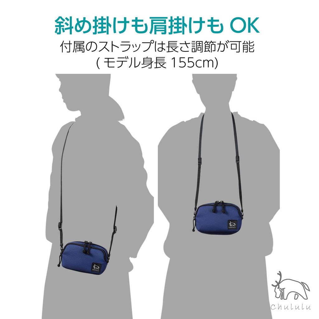Hakuba Chululu Holiday Multi Pouch M Camera Case Fits Smartphone Navy SCH-HDMPMNV