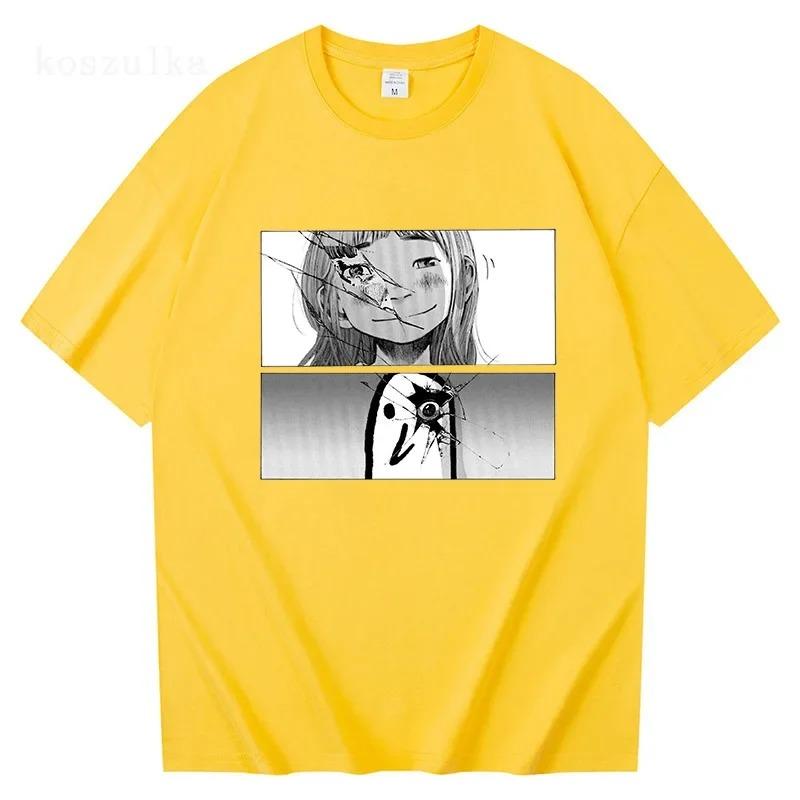 Oyasumi Punpun (Goodnight Punpun) Bird Silhouette & Eye Motif Vintage Washed Oversized Black T-Shirt | Inio Asano Seinen Manga Existential Dread