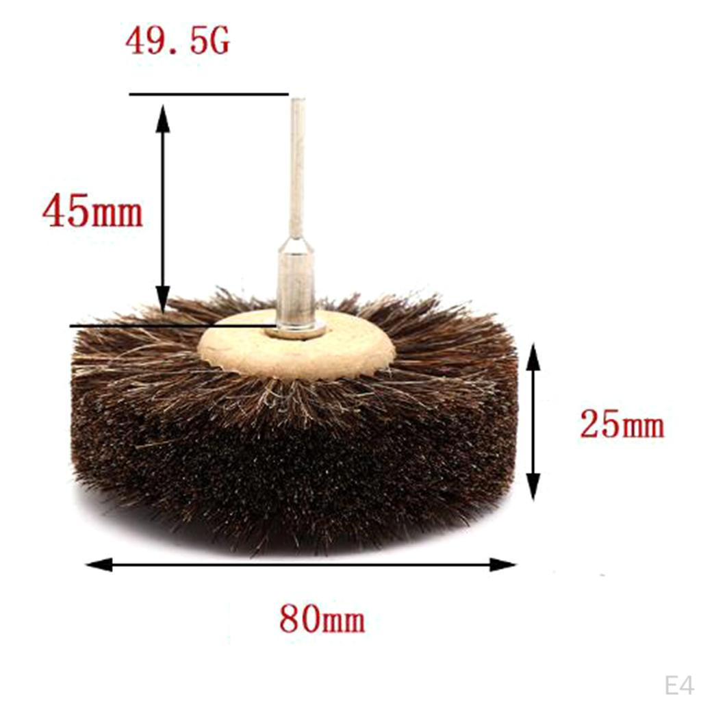 80mm 3 Inch Horse Hair & Sisal Wheel Pads Brushes