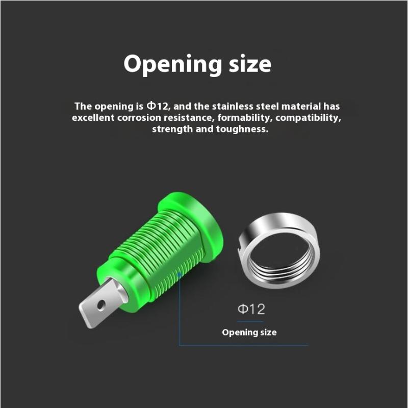 10 Pcs 4Mm Banana Plug Connectors Panel Mount Socket Binding Post Adapters Ten For 4Mm Banana Female Jack