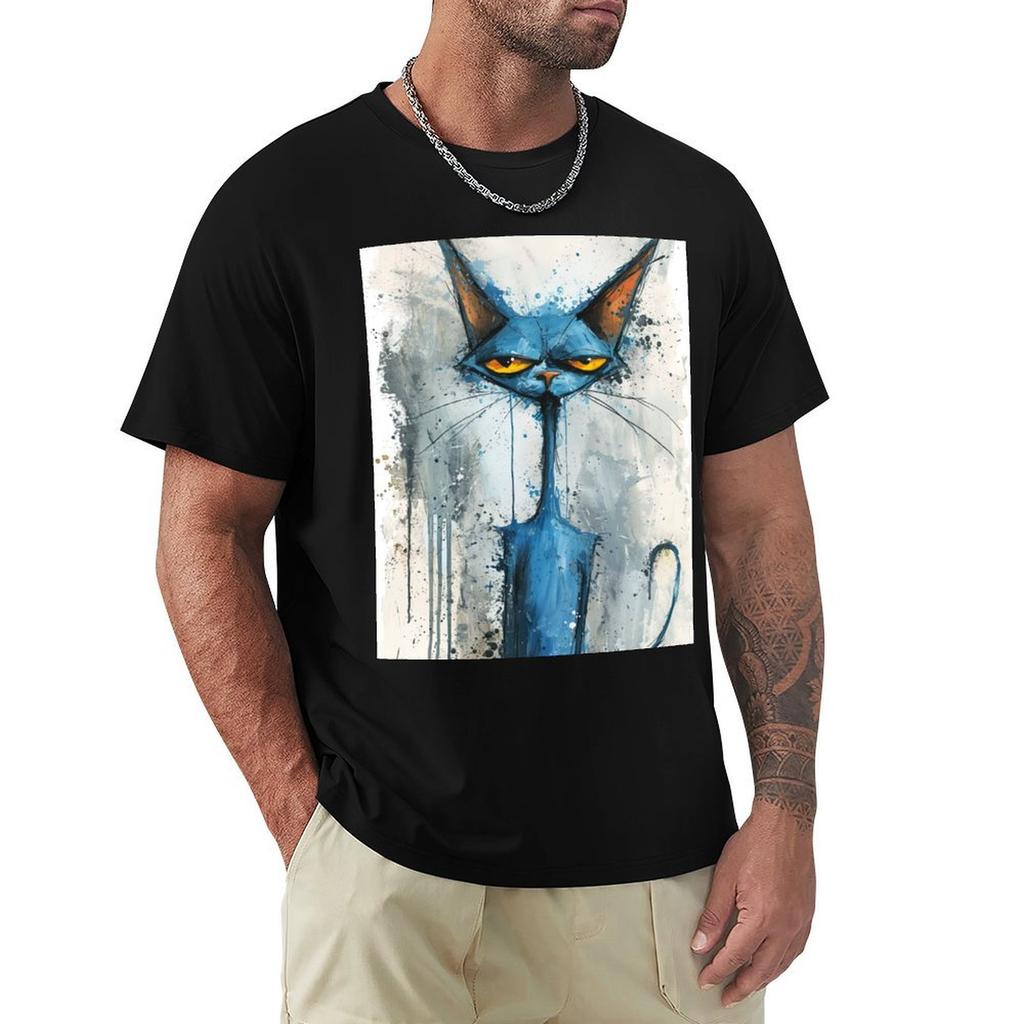 Feline With Attitude Tshirt Casual Loose Short Sleeve Tee For Unisex