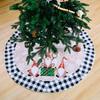 And Red Classic Black Checkered Tree Skirt With Unique Forest Elder Design Ideal For Christmas Celebrations