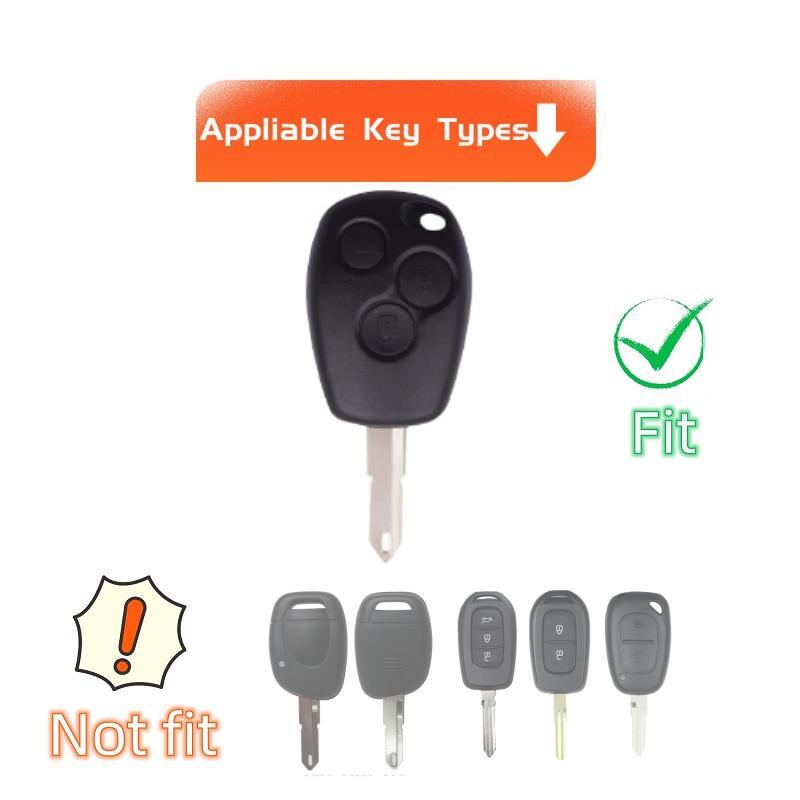 Schlüsselanhänger-Abdeckung für Renault Megane Modus Espace Laguna Duster Logan Dacia Sandero Fluence Clio Kango 3 Tasten Autoschlüssel-Hülle