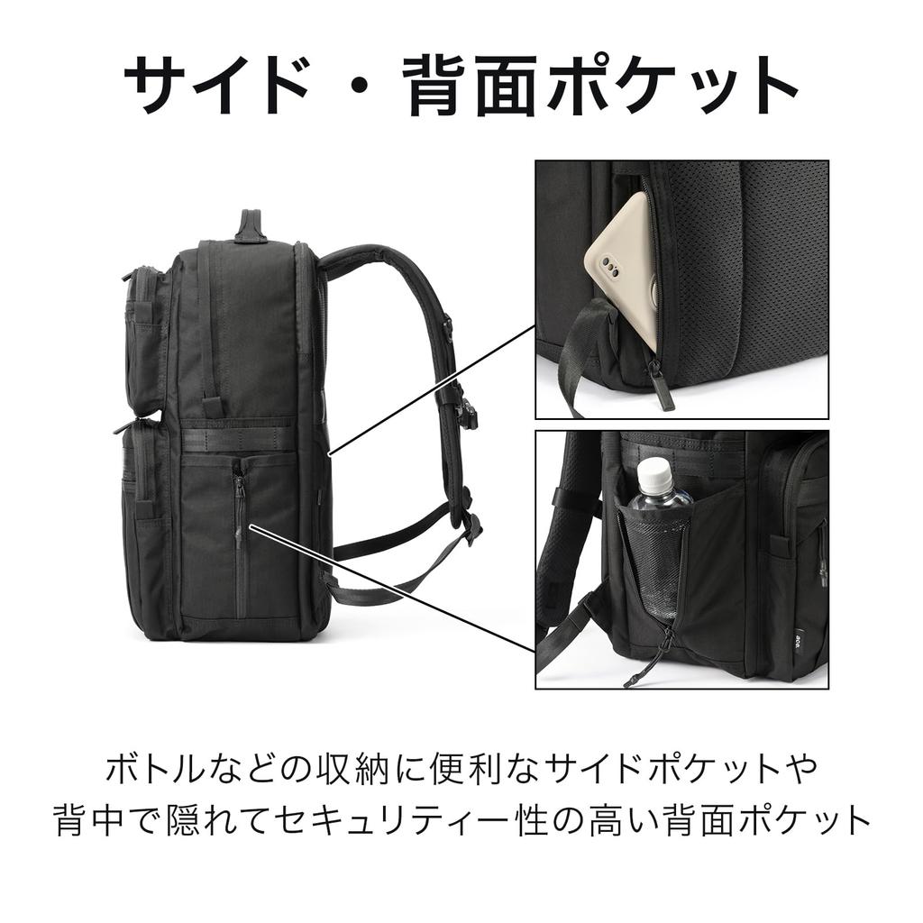 Ace Gene Duramuve Business Backpack, Fits B4 Files and 15.6-inch PCs, 27L, 68140