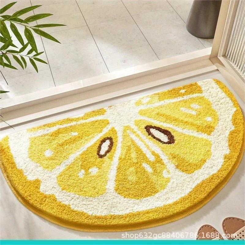 Cartoon Fruit Carpet Special-ShapedCarpet For Live Room Doormat Rug For Bedroom Soft Bedside Rug Waterproof Home Decorati