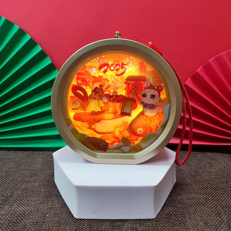 DIY Festival Paper-Cut Handheld Lantern Night Light Kit