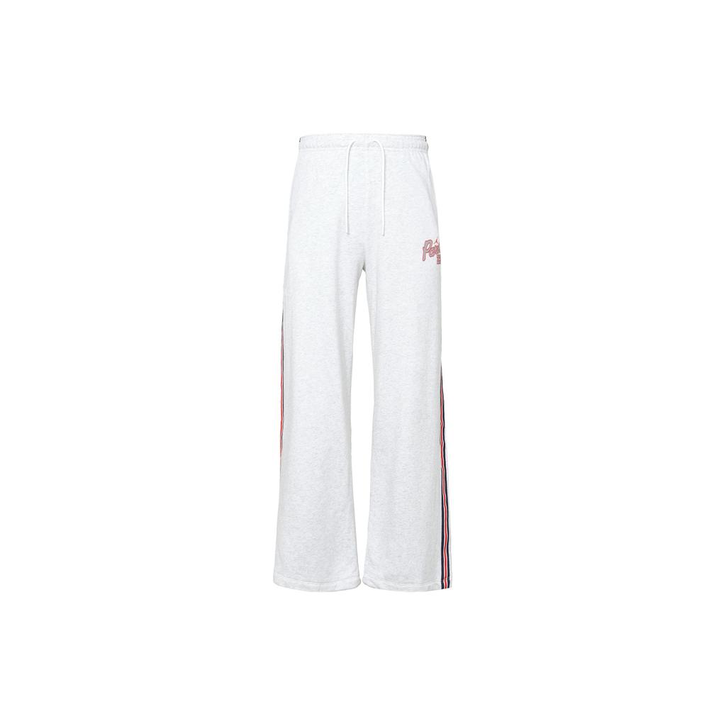 Jordan Paris Saint-Germain Co-Branded Striped Knit Fleece Lined Sweatpants For Winter Women Bottoms White DM4984-051
