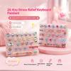 26Key Transparent Stress Relief Keyboard Toy Keychain Cute Children Gift Decompression Keyboard Bag Pendant