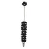 Pearl DIY Clay Heart Bead Pen Full Diamond Smooth Writing Flocked Heart Beaded Pen Handmade Glitter Bead Beaded Ballpoint Pen
