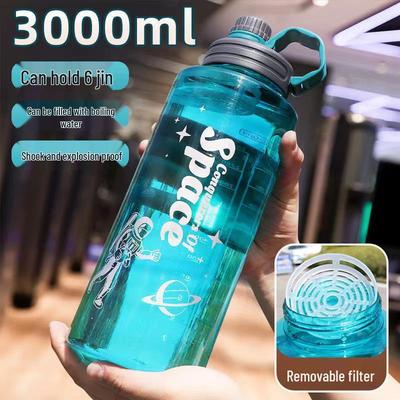 Extra große, bruchsichere, tragbare Wasserflasche für Sport, Fitness und Reisen