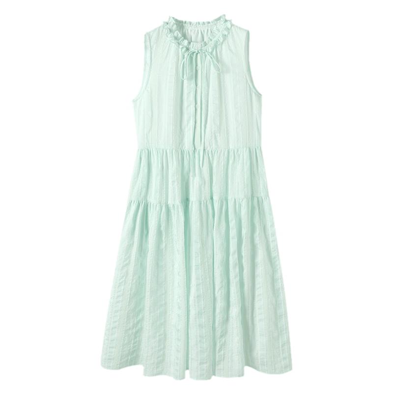

TonLion Women s Striped Lace A-Line Midi Dress L