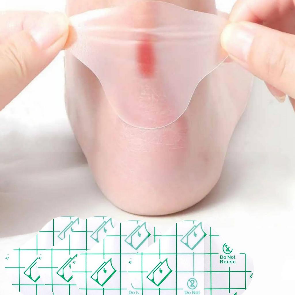 20pcs Gel Heel Protectors - Adhesive Blister Prevention Pads, Transparent Cushions for Shoe Comfort & Pain Relief