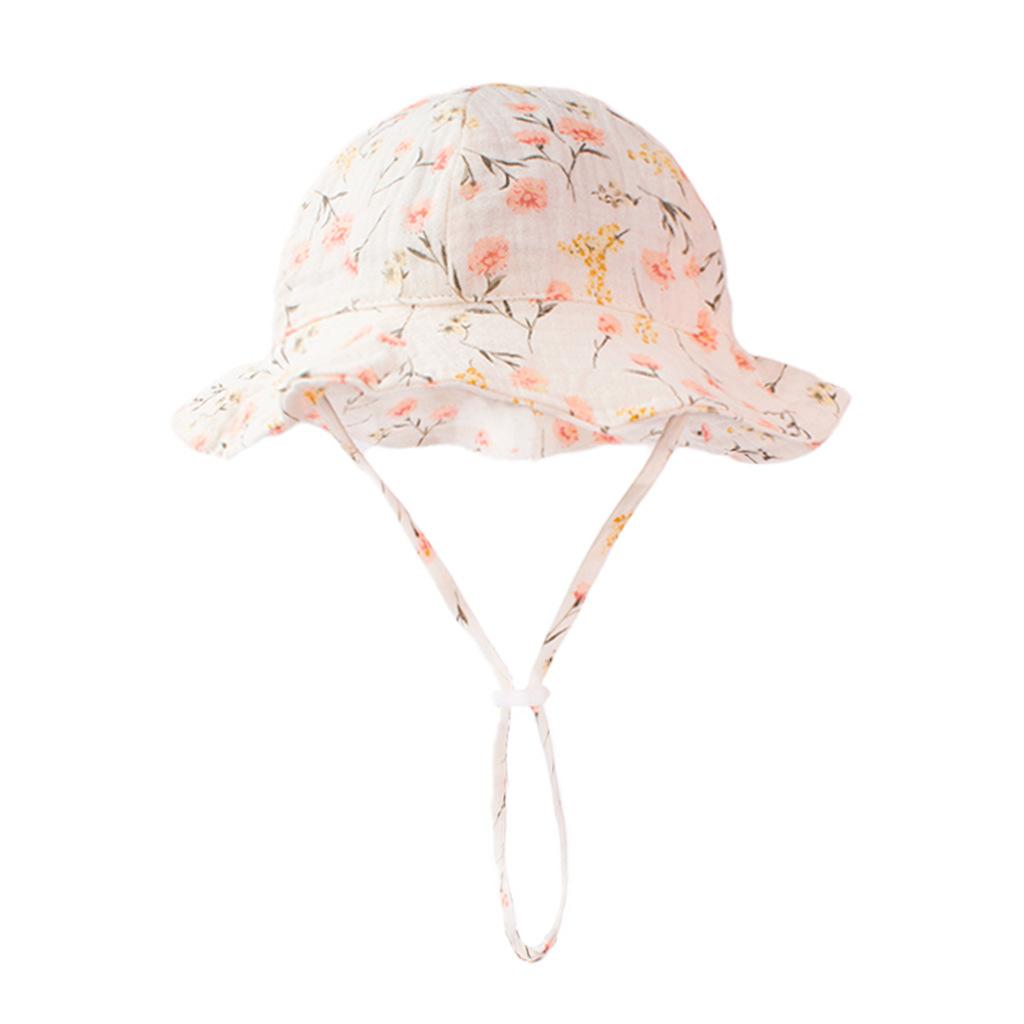 Children's Cotton Basin Hat Ins New Sun-proof Breathable Baby Fisherman Hat Solid Color Comfortable Baby Sun Hat