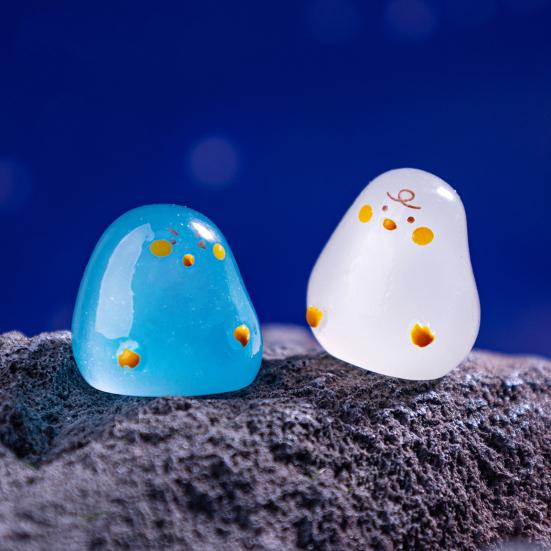 12 Pcs Mini Duck Ornaments Resin Glow-in-the-Dark Duck Figurines Miniature Duck Statues for DIY Crafts Miniature Landscape Decoration