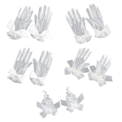 Bridal Gloves Prom Accessory for Operas Concert Stage Shows Evening Banquet Dancing Lace Gloves Photo Props