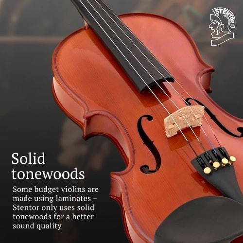STENTOR SV-120 4/4 Violin Set [Reliable Japanese Manufacturer]