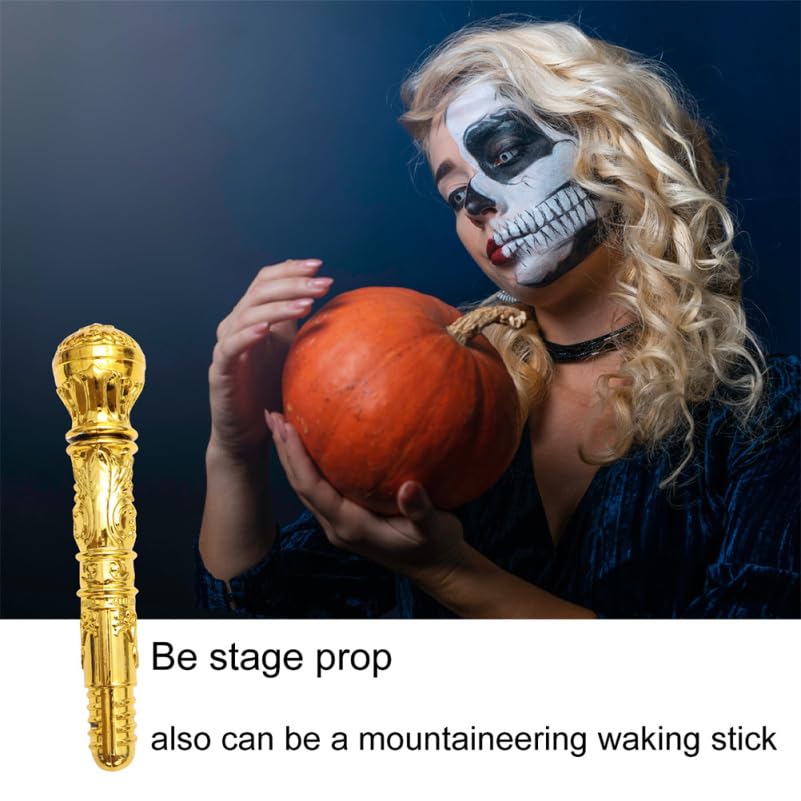 NOLITOY 2-Piece Set King Scepter Cosplay Stick WizardKing Prop Halloween Party Accessory Made of Plastic