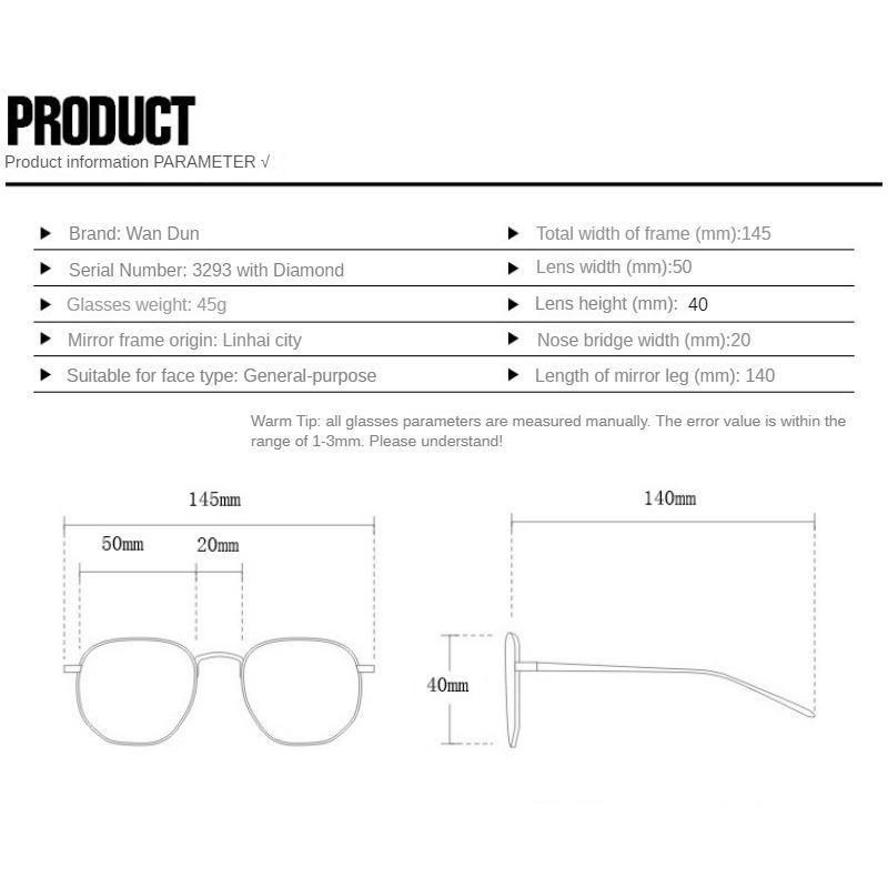 Women's Sunglasses Sun Protection UV Protection Fashion Diamond-Embedded Cats' Eye Sunglasses Anti-Blue Light Retro Plain Glasses Street Shoot Commute
