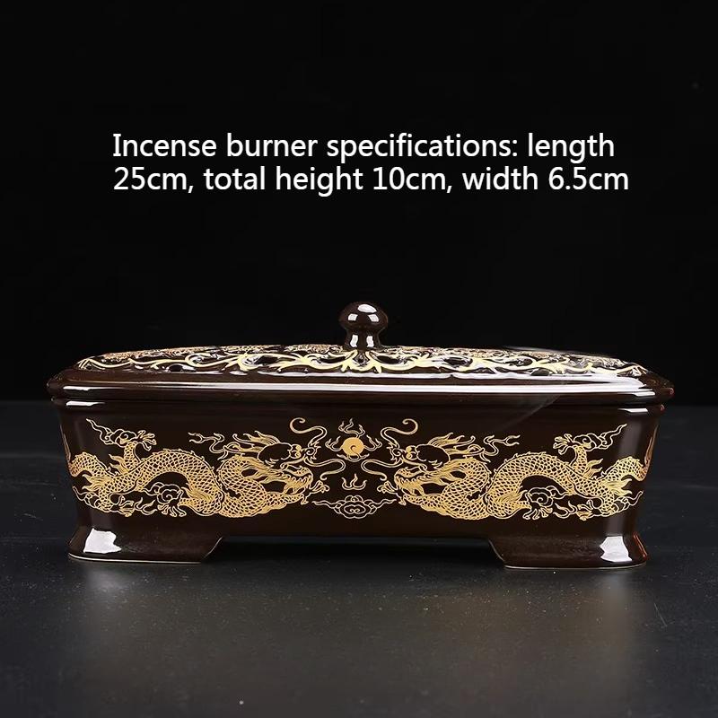 Ceramic Incense Burner/Home Household Tea Ceremony Incense Insert Desktop Decoration Temple Buddhist Ritual Blessing Supplies