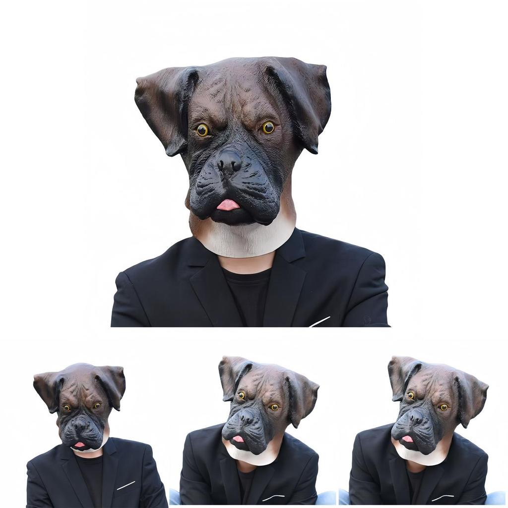 Pet Dog Mask Latex Costume For Halloween And Cosplay Dogs Animal Props