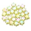 100-Piece Pack: Transparent Acrylic Plated Star Beads for DIY Jewelry Making