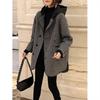 Spring Autumn Jackets for Women Spliced Hooded Outerwear Plaid Women's Coat Loose Casual Female Clothing