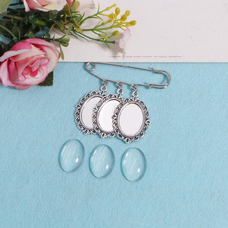 DIY Photo Glamour Lace Oval Bridal Pendant Memorial Angel Photo Party Ornaments
