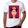 Pop Culture Mashup Art Art Girl Tshirt Basic Solid Color Casual Tee Shirt