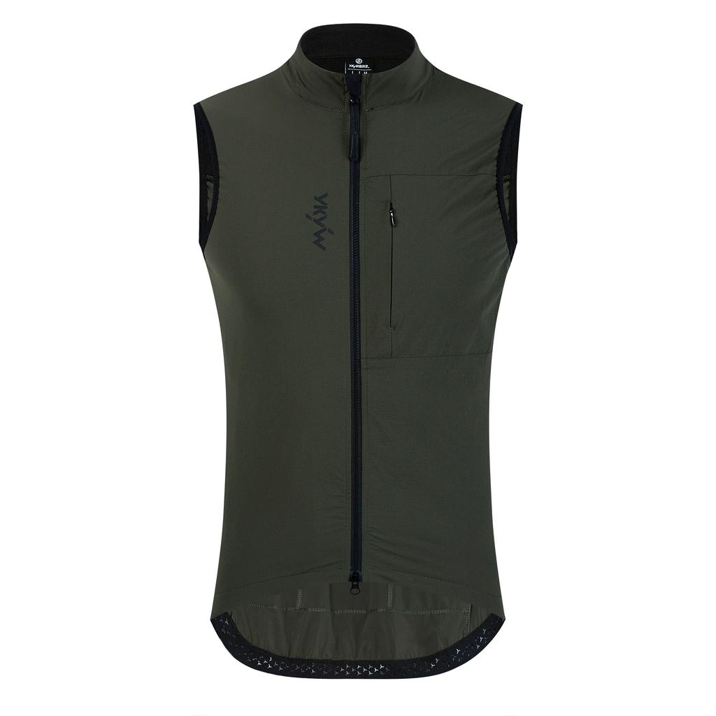 YKYWBIKE Men Cycling Gelit Thermal Fleece Bicycle Windbreaker Sleeveless Bike Vest Windproof Waterproof Cycling Windshield