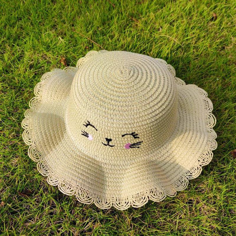 

Summer girls straw hat summer new trendy woven straw hat cute children s sunshade sunscreen hat