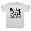 Best Rat Dad Ever Funny Graphic T Shirt Men Women Retro Gothic Clothing Tshirts Harajuku Oversized Cotton Rats Lover T-shirt