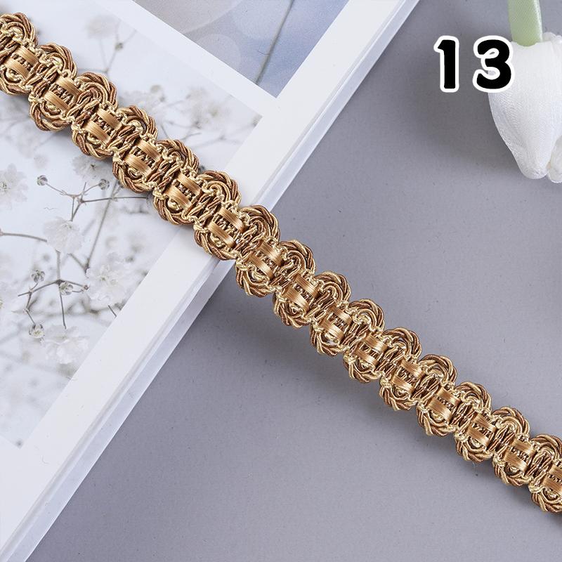 12 Meter Braided Lace Trim Fabric Fringe 1.5cm Width Lace Ribbon Apparel Curtain Diy Sewing Accessories Upholstery Decor Crafts