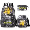 Backpack Teen Student School Bag Three-piece Pencil Case Crossbody Bag