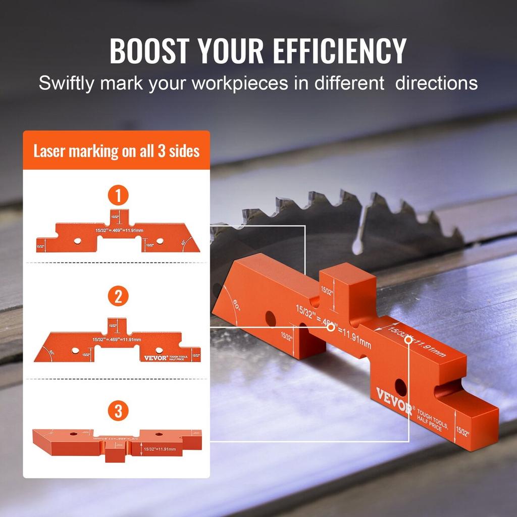 Router Table Setup Bars 14PCS Precision Aluminum Setup Blocks Height Gauge