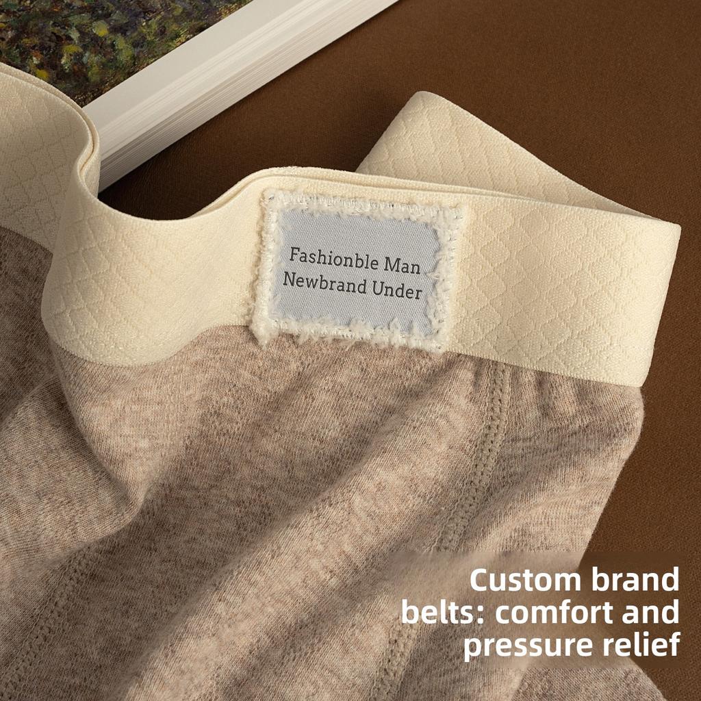 Men's Autumn and Winter Trend Cotton Skin-friendly Breathable Flat Angle Underwear