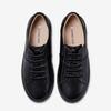 Young Age Women Goat Leather Lightweight Bumpy Sneakers Black